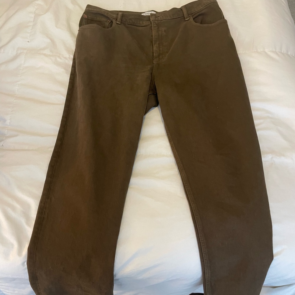 Alercrombie & Fitch The 90s Straight Ultra High Rise Brown Jeans
